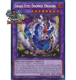 Yugioh! 1x Snake-Eyes Doomed Dragon SUDA-EN035 Secret Rare 1st Ed NM - Image 1