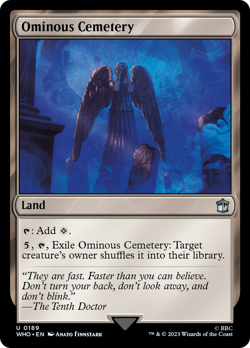 Ominous Cemetery [Doctor Who] Magic MTG - Image 1