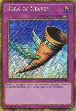 Horn of Heaven PGL3-EN034 1st Gold Secret Rare LP Yu-Gi-Oh! DNA GAMES - Image 1