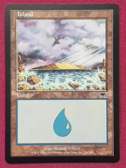 Magic The Gathering ONSLAUGHT ISLAND 338 land card MTG - Image 1