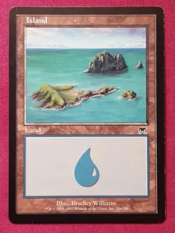 Magic The Gathering ONSLAUGHT ISLAND 336 land card MTG - Image 1