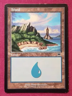Magic The Gathering ONSLAUGHT ISLAND 335 land card MTG - Image 1