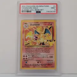 Charizard 4/102 Celebrations: Classic Collection 2021 PSA 9 Pokemon Card - Image 1