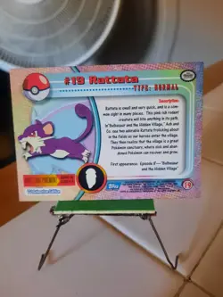Topps Rattata #19 Pokemon Card TV Animation Blue Label (1st Print) NM Series 1 - Image 2