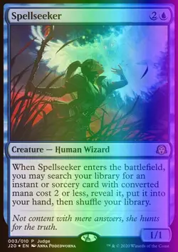 MTG Magic the Gathering Spellseeker (3/10) Judge Gift Cards 2020 NM FOIL - Image 1