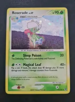 Pokemon Card - Roserade Holo Rare 17/132 Secret Wonders Diamond & Pearl - NM/EX - Image 1