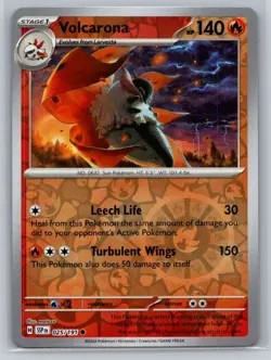 Volcarona #025/191 SV08: Surging Sparks Reverse Holo Common - Pokemon Cards G31 - Image 1