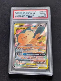 Eevee & Snorlax SM169 - PSA 10 - Graded Pokemon Card - Image 3