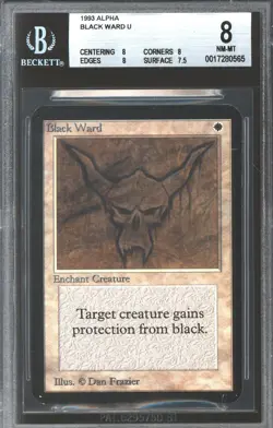 Magic MTG Alpha Black Ward BGS 8 (8, 8, 8, 7.5) NEAR MINT NM - Image 1