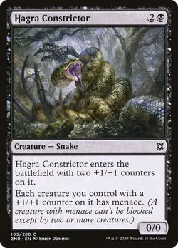 NM Foil Hagra Constrictor, MTG, Zendikar Rising, Magic the Gathering, 105 - Image 1