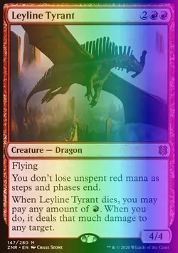 MTG Magic the Gathering Leyline Tyrant (147/493) Zendikar Rising NM FOIL - Image 1