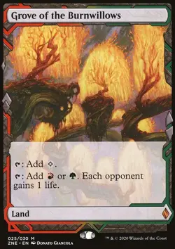 MTG Grove of the Burnwillows (25/30) Zendikar Rising Expeditions NM - Image 1