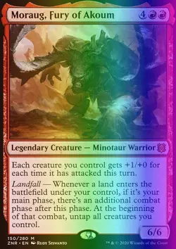 MTG Magic the Gathering Moraug, Fury of Akoum (150/493) Zendikar Rising NM FOIL - Image 1