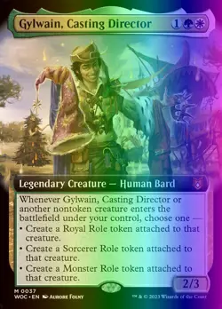 MTG Gylwain, Casting Director (37/208) Wilds of Eldraine Commander NM FOIL - Image 1