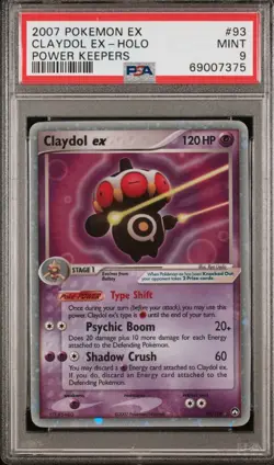 2007 POKEMON EX POWER KEEPERS #93 CLAYDOL EX-HOLO POWER KEEPERS PSA 9 - Image 1