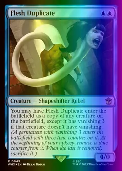 MTG Magic the Gathering Flesh Duplicate (649/1208) Doctor Who NM FOIL- SURGE - Image 1