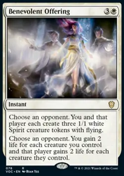 MTG Benevolent Offering (78/199) Innistrad Crimson Vow Commander NM - Image 1