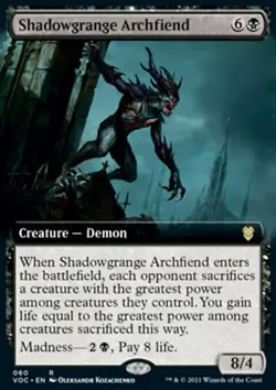 MTG Shadowgrange Archfiend (60/199) Innistrad Crimson Vow Commander NM - Image 1