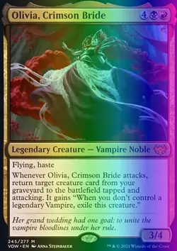 MTG Olivia, Crimson Bride (245/596) Innistrad Crimson Vow NM FOIL - Image 1