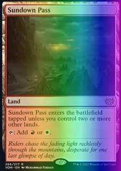 MTG Magic the Gathering Sundown Pass (266/596) Innistrad Crimson Vow NM FOIL - Image 1