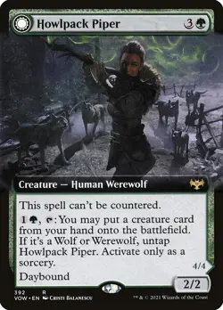 MTG Magic the Gathering Howlpack Piper (392/596) Innistrad Crimson Vow NM - Image 1