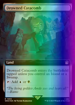 MTG Magic the Gathering Drowned Catacomb (1083/1208) Doctor Who NM FOIL- SURGE - Image 1