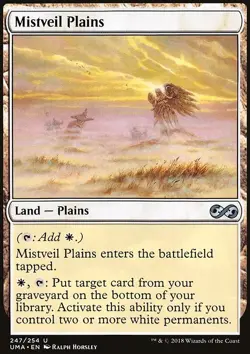 MTG Magic the Gathering Mistveil Plains (247/271) Ultimate Masters NM - Image 1