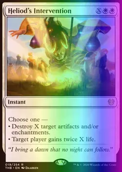 MTG Heliod's Intervention (19/412) Theros Beyond Death NM FOIL - Image 1