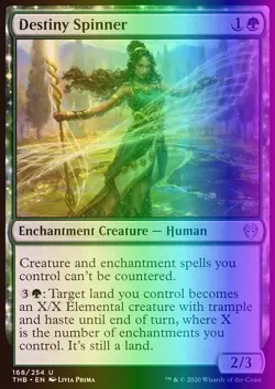 MTG Magic the Gathering Destiny Spinner (168/412) Theros Beyond Death NM FOIL - Image 1