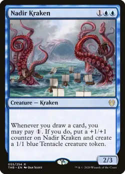MTG Magic the Gathering Nadir Kraken (55/412) Theros Beyond Death NM - Image 1