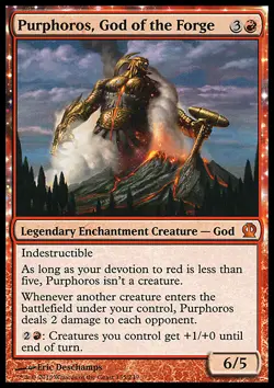 MTG Magic the Gathering Purphoros, God of the Forge (135/260) Theros NM - Image 1