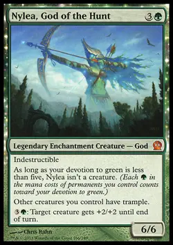 MTG Magic the Gathering Nylea, God of the Hunt (166/260) Theros NM - Image 1
