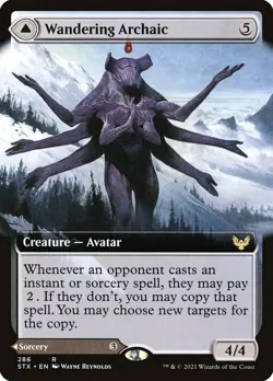 MTG Wandering Archaic (286/447) Strixhaven School of Mages LP - Image 1