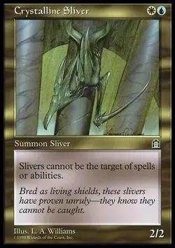 MTG Magic the Gathering Crystalline Sliver (127/143) Stronghold MP - Image 1