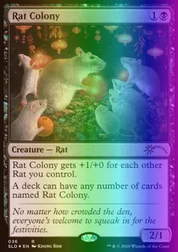MTG Magic the Gathering Rat Colony (36/1164) Secret Lair Drop Series NM FOIL - Image 1