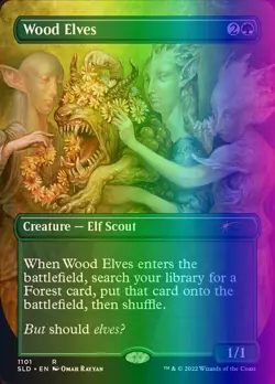 MTG Magic the Gathering Wood Elves (1101/1164) Secret Lair Drop Series NM FOIL - Image 1
