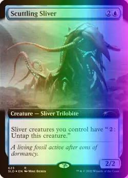 MTG Scuttling Sliver (623/1164) Secret Lair Drop Series NM FOIL - Image 1