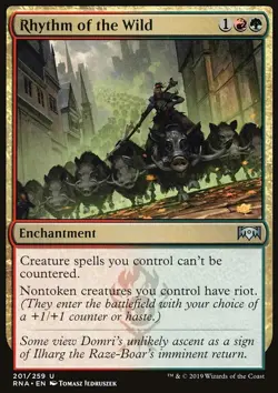 MTG Magic the Gathering Rhythm of the Wild (201/296) Ravnica Allegiance NM - Image 1