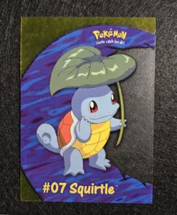 2000 Topps Pokemon TV Animation - PC4 #7 Squirtle - Clear Card - LP - Image 1