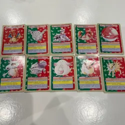 POKEMON TOPSUN 1995 JAPANESE 20 CARD LOT RARE Blue 10 Green 10 - Image 1