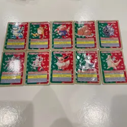 POKEMON TOPSUN 1995 JAPANESE 20 CARD LOT RARE Blue 10 Green 10 - Image 3