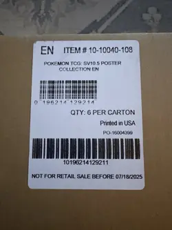 🔥 Pokemon SEALED CASE 6x Poster Collection Black Bolt/White Flare Unova SV10.5 - Image 1