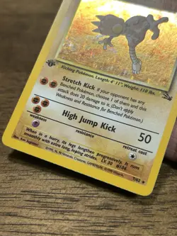 1st Edition Hitmonlee #7/62 Fossil Holo 1999 Vintage WOTC Pokemon Card LP - Image 5