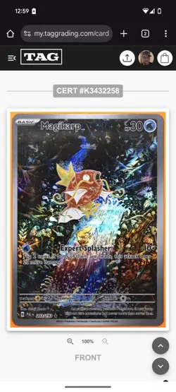 Magikarp - 203/193 - Paldea Evolved Pokemon Illustration Rare Tag 9 mint - Image 5