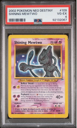 PSA 4 2002 Pokemon Neo Destiny Shining Mewtwo Holo 109/105 Secret Rare WOTC - Image 1
