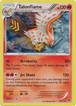 Pokemon Talonflame (Cracked Ice) (10ci/132) Phantom Forces LP HOLO - Image 1