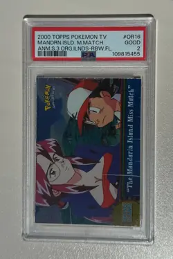 Pokemon TOPPS series 3 - RAINBOW holo - Manderin Island Miss Match - OR16 PSA2 - Image 3