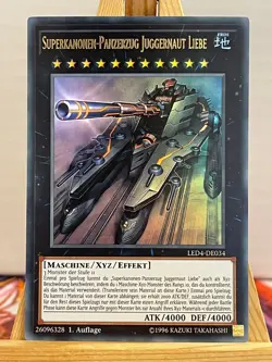 Superkanonen-Panzerzug Juggernaut Liebe LED4-DE034 Ultra Rare DE NM YUGIOH - Image 1