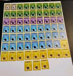 Pokemon Cards-Base Set 2-Energy-lot of 66-Common-Uncommon-NM-MP #M - Image 2