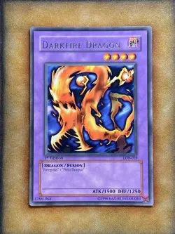 Yugioh Darkfire Dragon LOB-019 Rare 1st Ed GLOSSY NM - Image 1